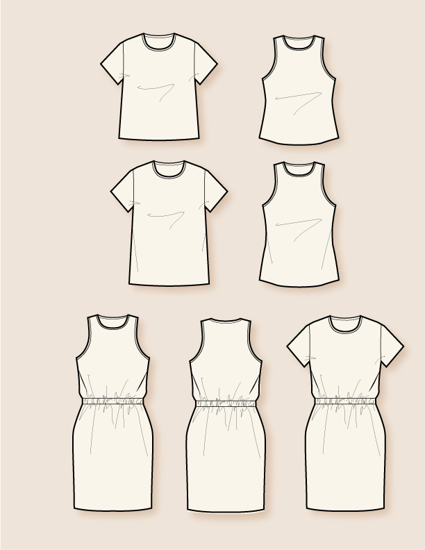 Martini Dress, Tank & Tee