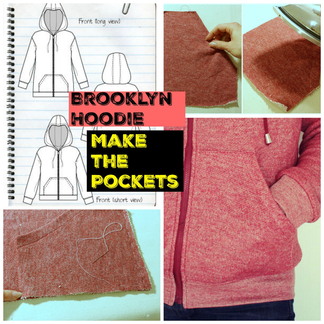 Brooklyn Hoodie Sew Along: Making the Pockets