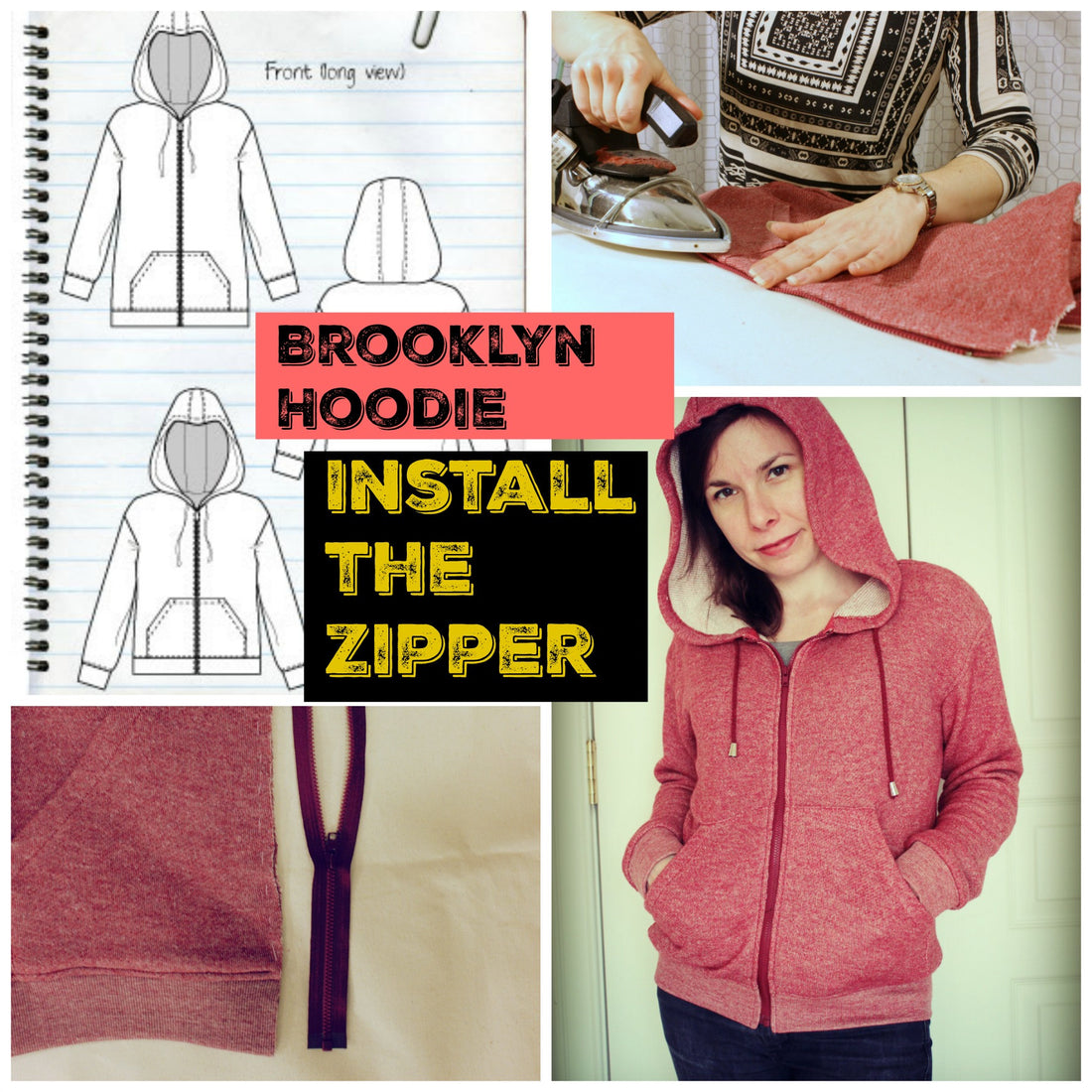 Brooklyn Hoodie Sew Along: Install the Zipper